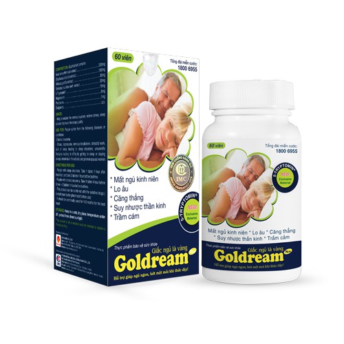 Viên Uống Goldream New giúp hỗ trợ giảm stress, trầm cảm, suy nhược thần kinh & cải thiện chất lượng ngủ