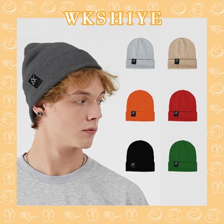 Mũ beanie dệt kim màu trơn đơn giản thời trang giữ ấm cho nam nữ