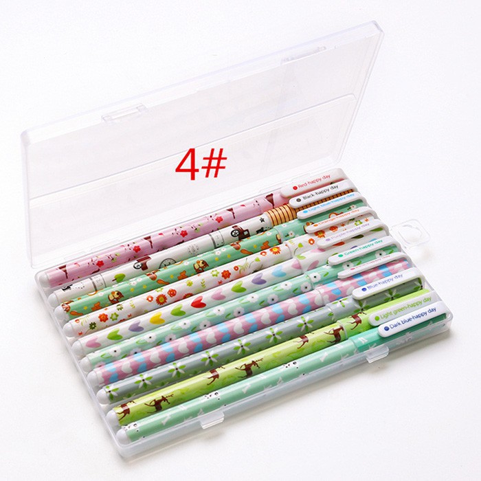 10 bút gel 10 màu ngòi 0.38mm