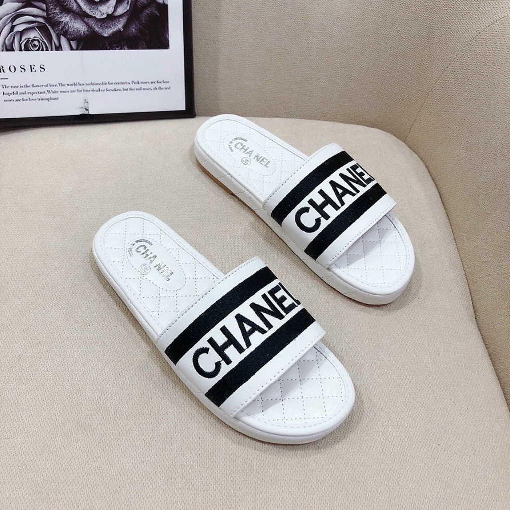 DÉP NỮ CHẤT DA MỀM SIÊU ÊM CHÂN HỌA TIẾT CHỮ CN CỰC SANG - BỀN