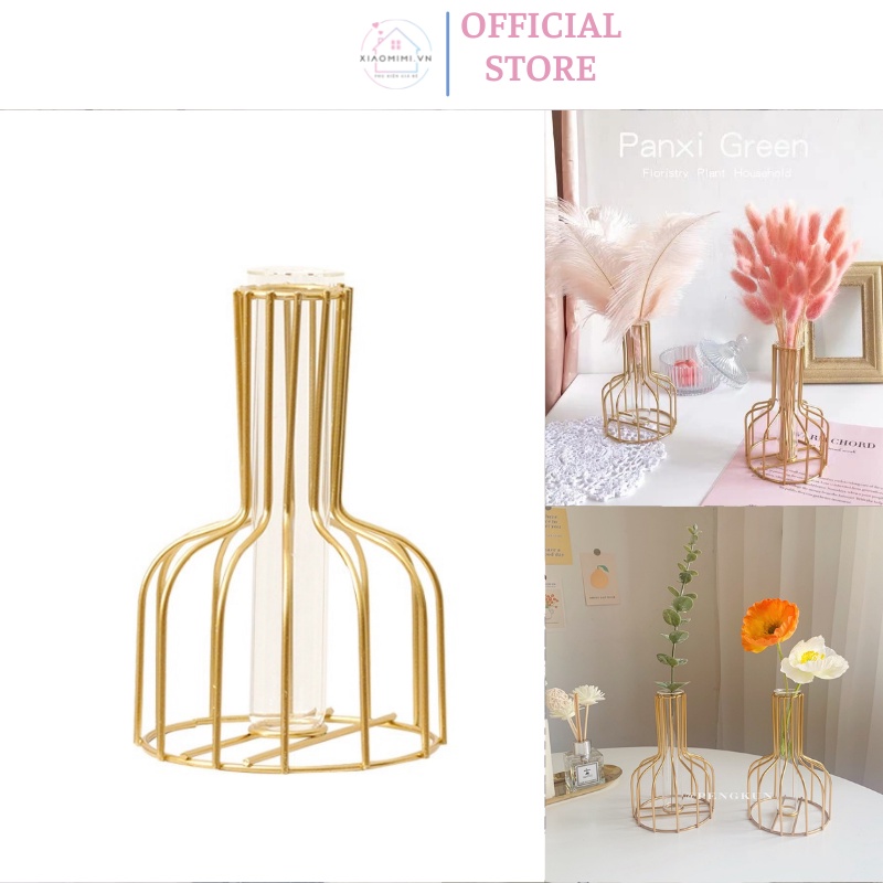 Lọ hoa decor phong cách Bắc Âu bằng sắt để bàn trang trí nội thất Xiaomimi S1005