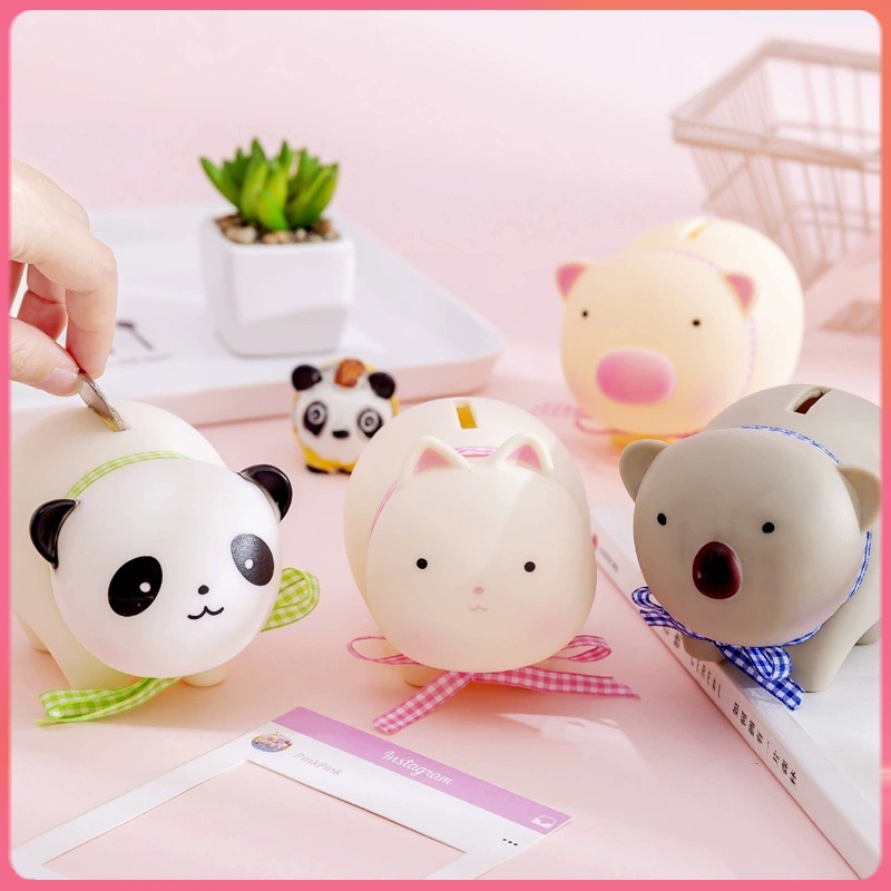 Ống Đựng Tiền Tiết Kiệm Bằng Nhựa Chống Sốc Hình Búp Bê Hoạt Hình Dễ Thương Cho Bé