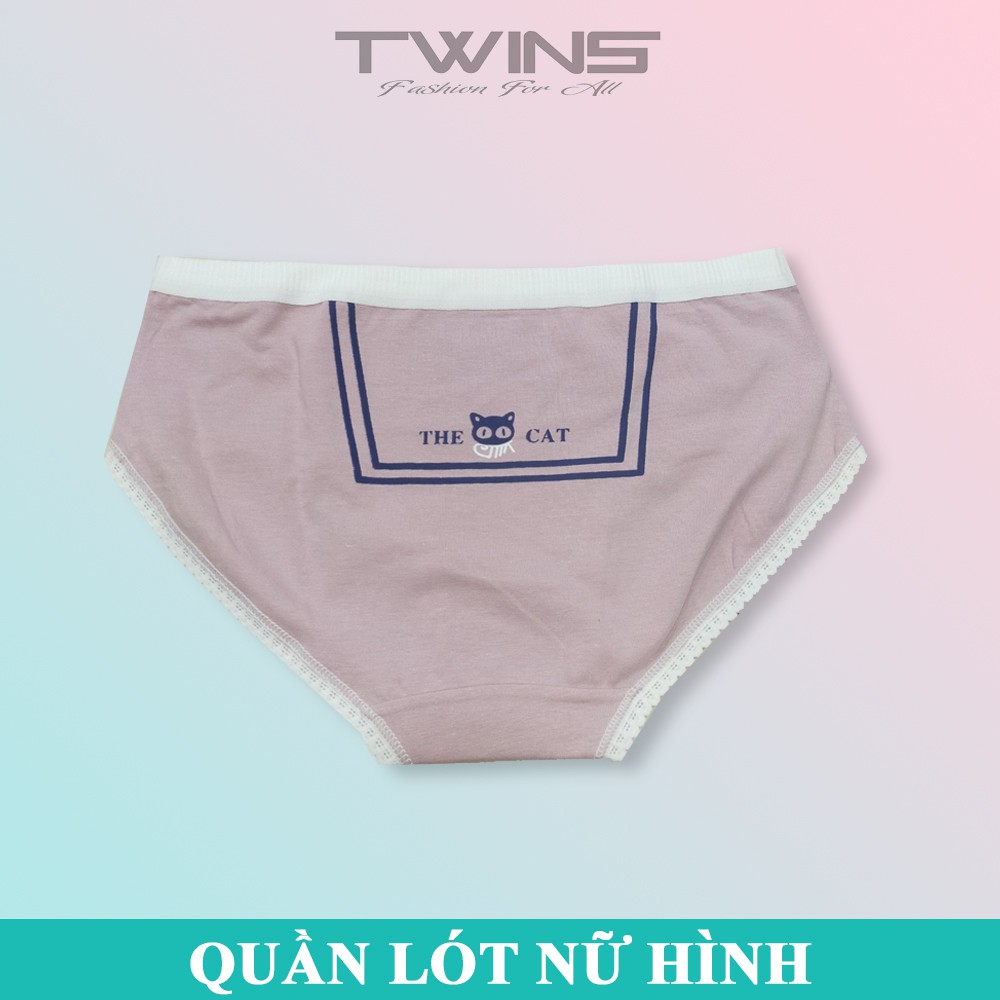 Quần lót nữ cotton cao cấp họa tiết dễ thương mềm mại thoáng mát hút mồ hôi size từ 40-55kg (shop giao màu ngẫu nhiên)