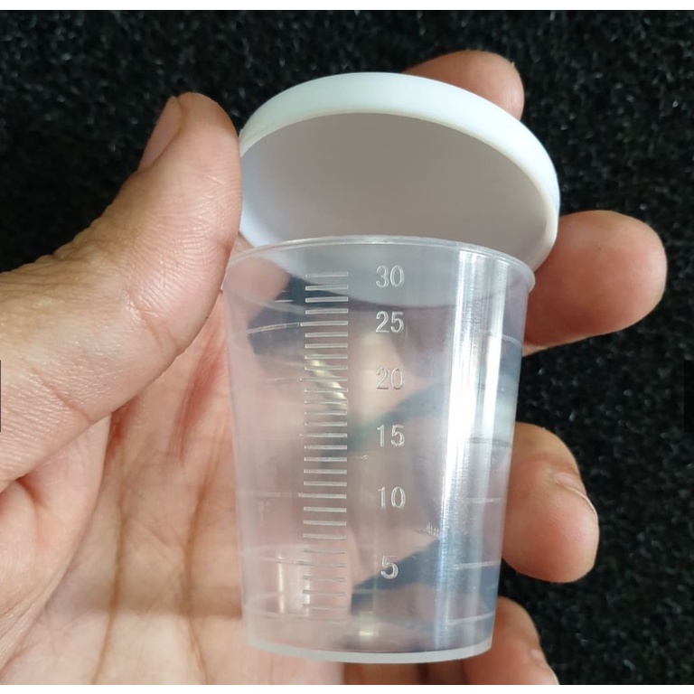Set 2 Cốc đong chia vạch 30ml có nắp đậy, cốc đựng thuốc 𝐃𝟕𝟔 , cốc đo lường , ly đong định lượng , ly đong mồi câu