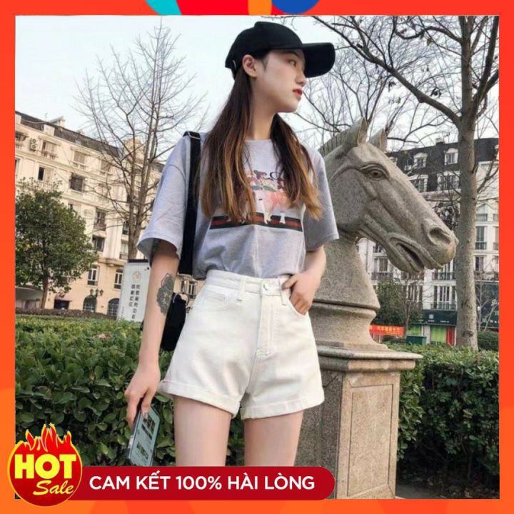 Quần sooc bò cạp cao HOT TREND 2021Hàng loại đẹp, co giãn 4 chiều, hách dáng cho các chị em