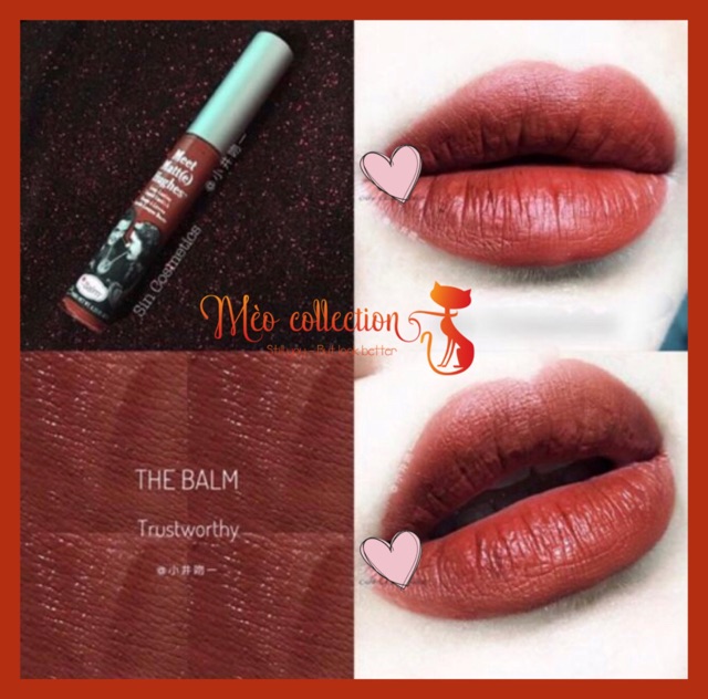 Son kem lì The Balm Meet Matte Hughes màu Trustworthy, Charming