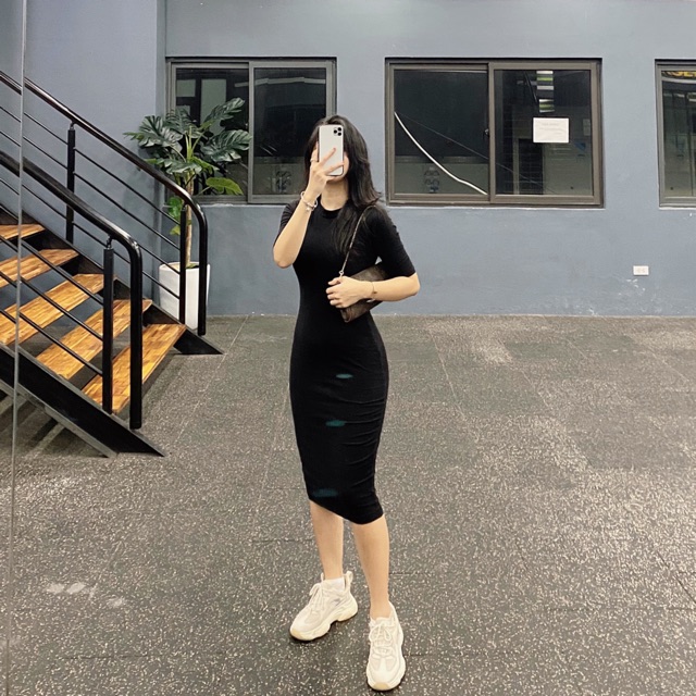 [Mã SKAMSALEP6 giảm 10% tối đa 100K đơn 150K] (Ảnh thật) Váy Cổ Cao Tay Lửng | BigBuy360 - bigbuy360.vn