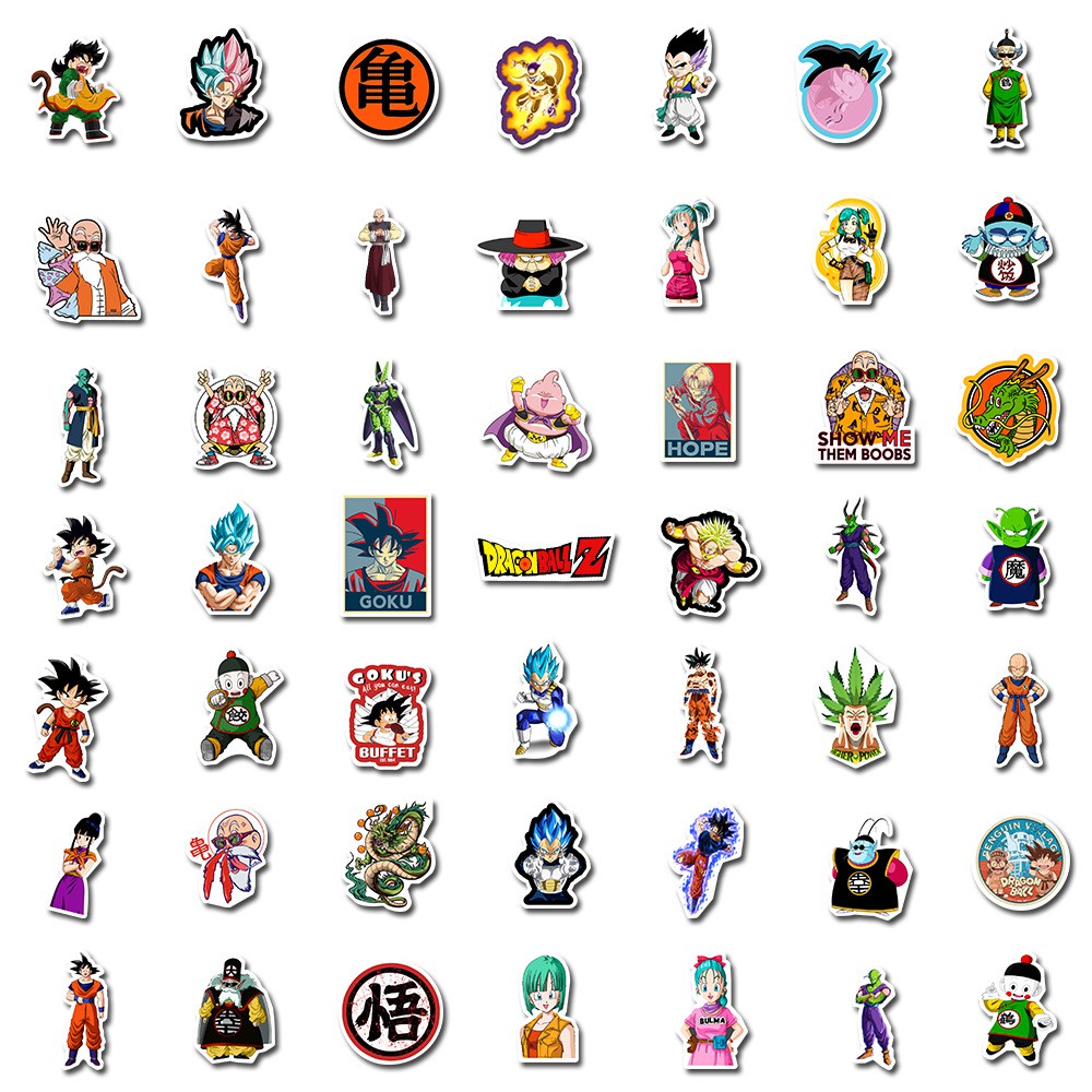 Combo 100 sticker Dragon Ball không thấm nước