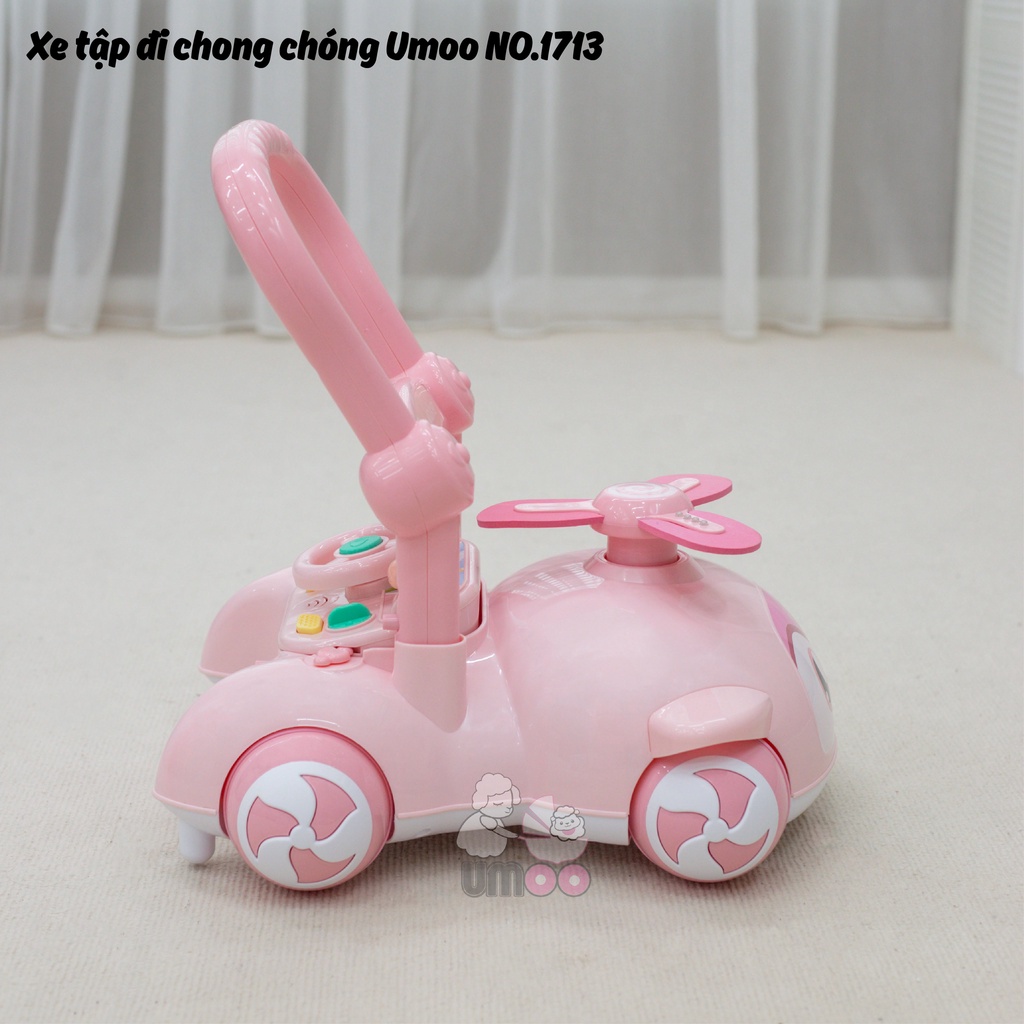 Xe Tập Đi Chong Chóng Umoo NO.1713 Cho Bé Mẫu Mới 2023, Xe Đẩy Tập Đi Thiết Kế Hình Ô Tô Siêu Kute Hàng Chính Hãng