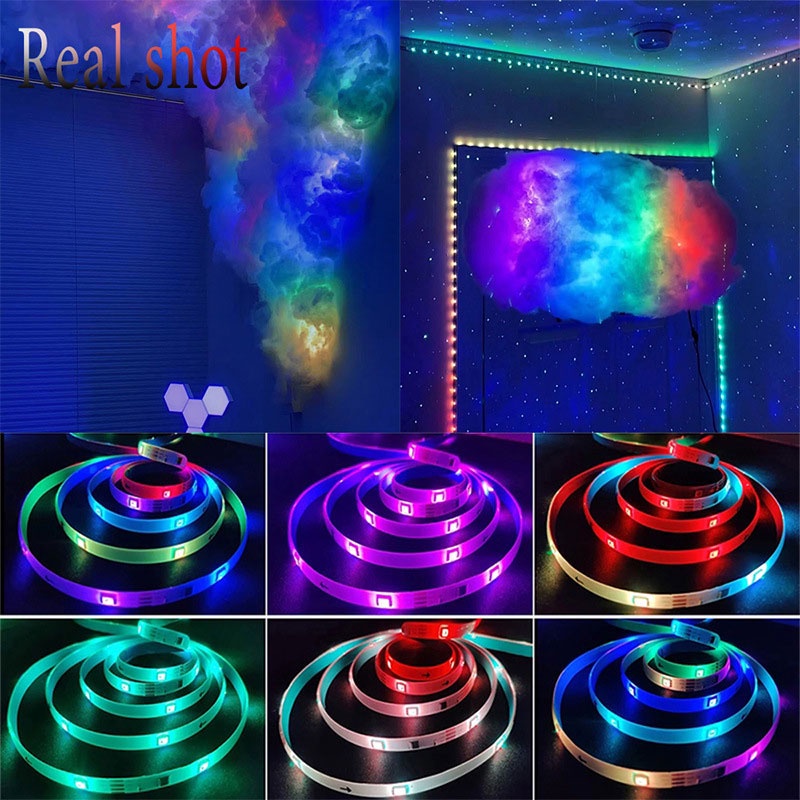 Đèn Dây LEDs RGB 5050 Trang Trí Phòng Ngủ, Decor Phòng - Điều Khiển bằng APP-Đèn Nháy Theo Nhạc, Dây Dài 5m