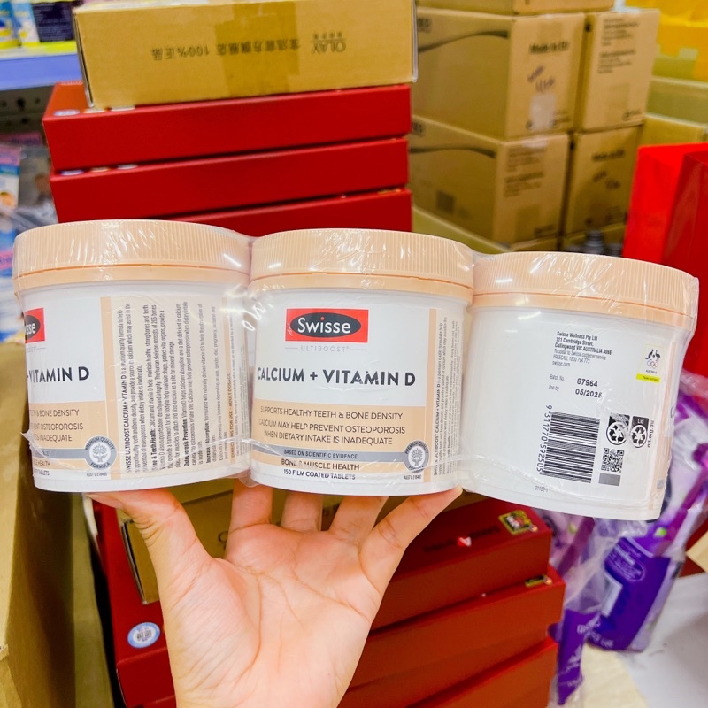 VIÊN UỐNG BỔ SUNG CANXI VITAMIN D SWISSE 150 Viên