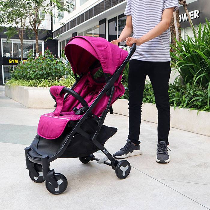 Xe đẩy có tay kéo vali cho bé Topbi BABY PLAZA S600