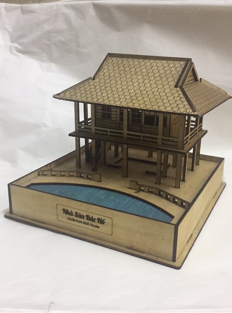 Mô hình nhà sàn Bác Hồ 18 x 17 x15cm