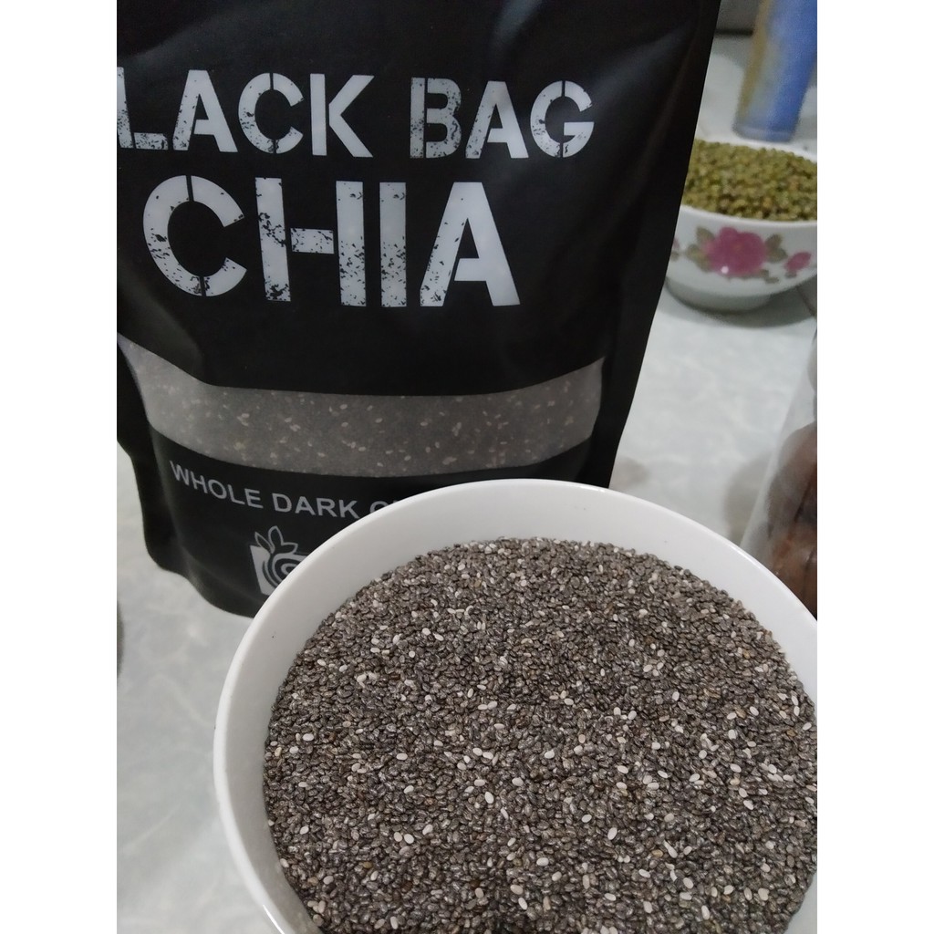 Hạt Chia Úc Organic Chia Seeds túi đen 500gr [CHÍNH HÃNG]