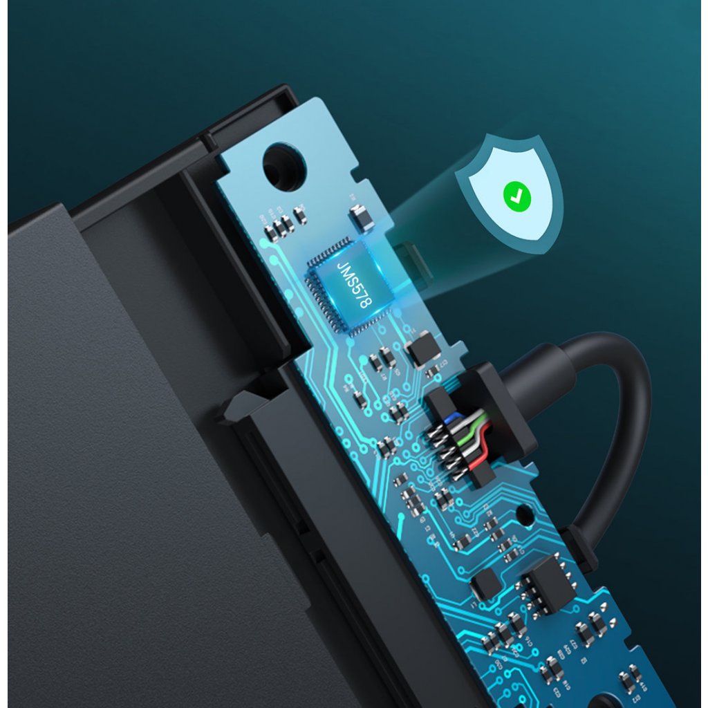 Hộp đựng ổ cứng 2,5 inch USB A 3.0 UGREEN 30719 cao cấp (Cáp liền) - Hàng phân phối chính hãng