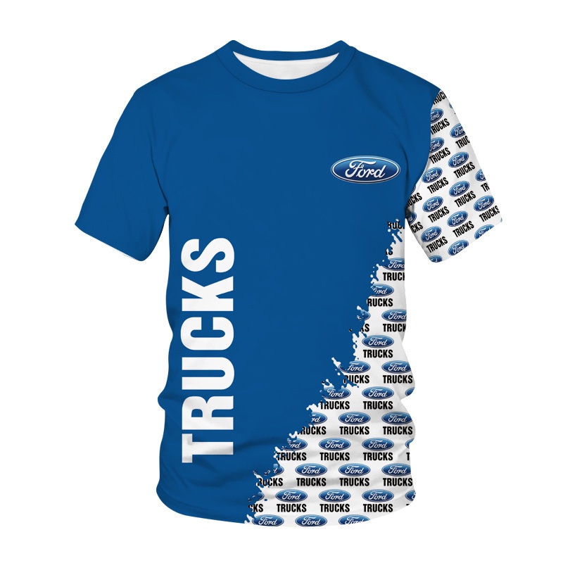 Áo Thun Tay Ngắn In Logo Xe Hơi 3D Thời Trang Cho Nam