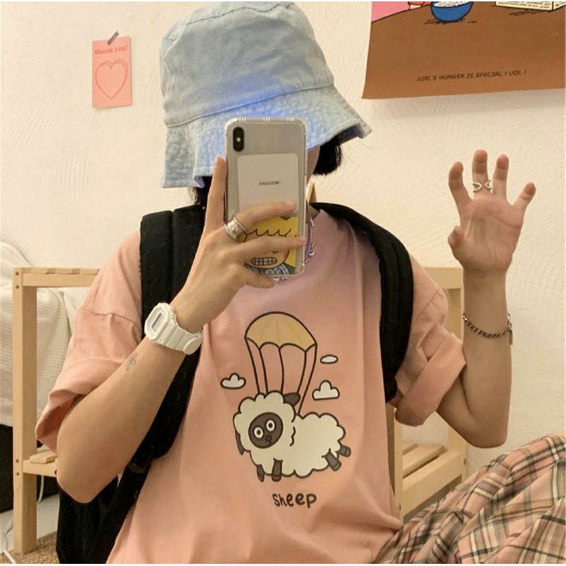áo thun tay lỡ sheep 😊😊😊