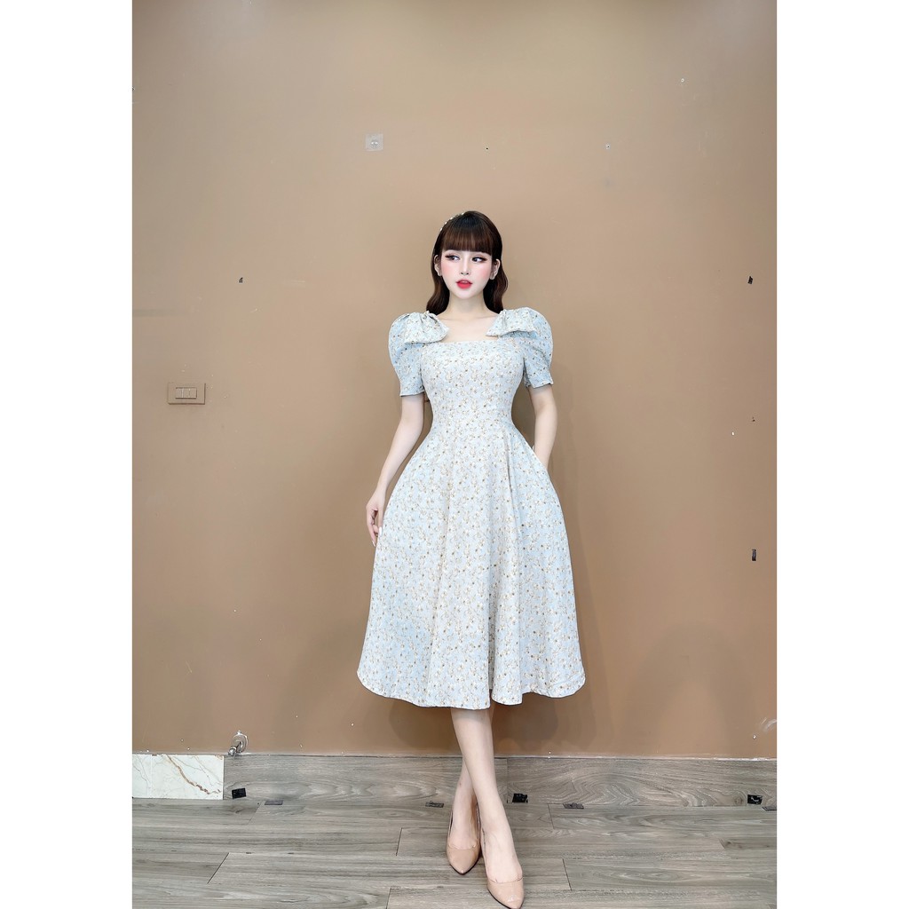 Monoco- Váy cổ vuông nơ hai vai mới- 8534 | BigBuy360 - bigbuy360.vn