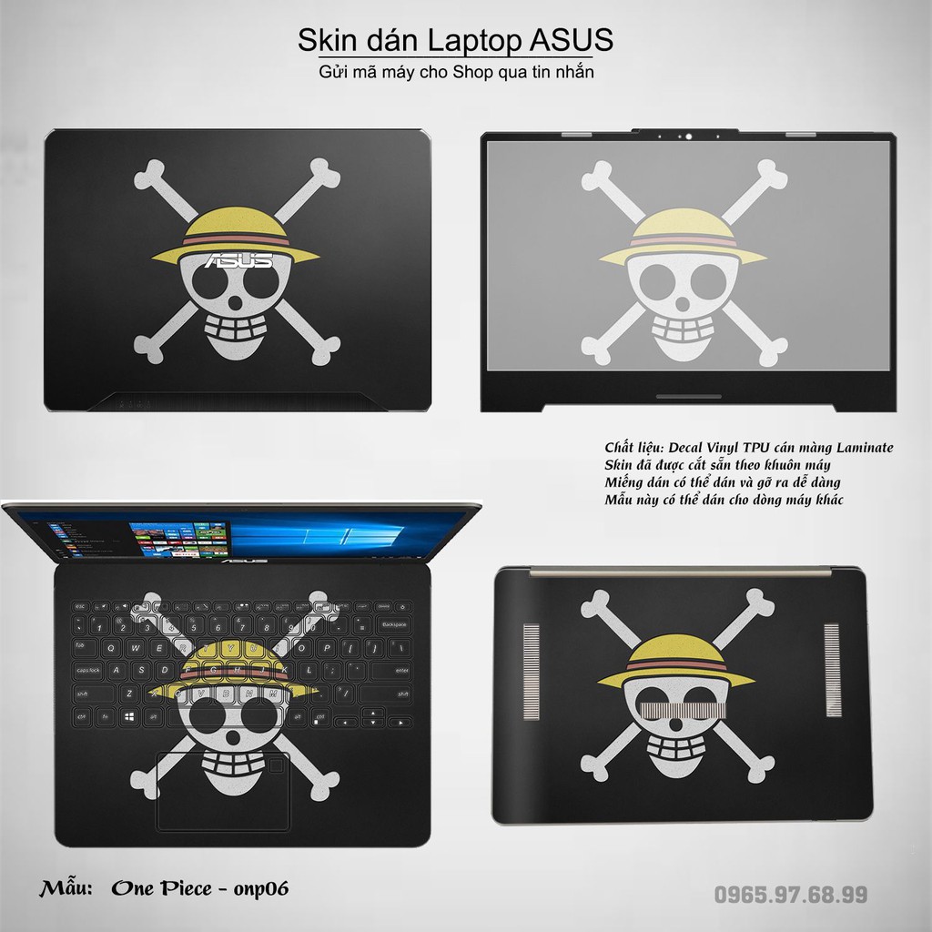 Skin dán Laptop Asus in hình One Piece nhiều mẫu 3 (inbox mã máy cho Shop)