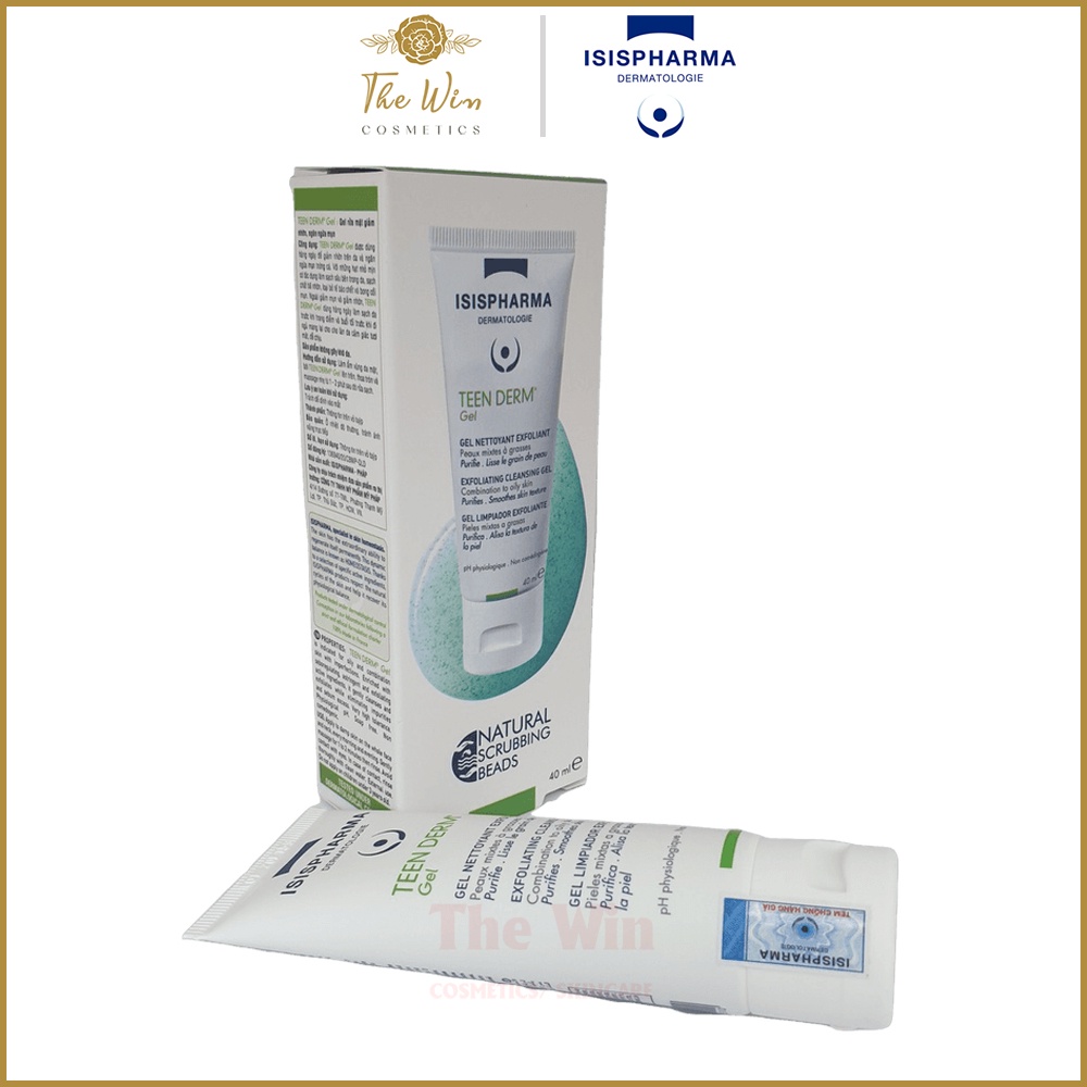 TEEN DERM GEL ISIS PHARMA - Gel rửa mặt, giảm nhờn, ngừa mụn Date 2027
