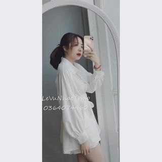 Set sơ mi full trắng
