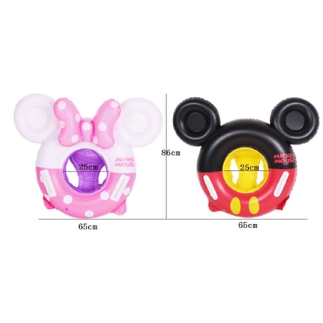 [Tặng set vá mini - Có Sẵn- Rẻ vô địch] Phao bơi hình Mickey và Minnie cho bé đẹp mê mẩn