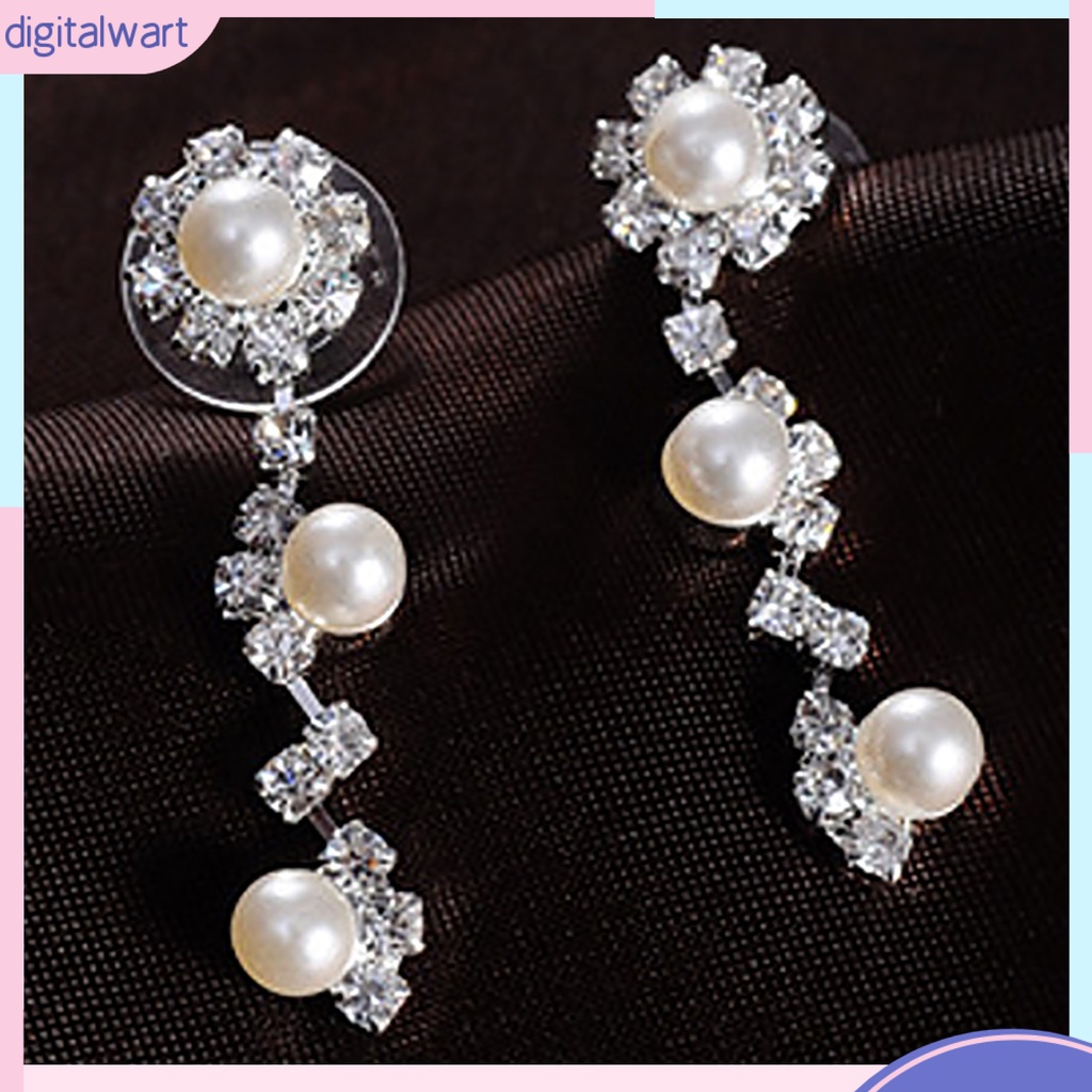 Bộ trang sức hợp kim dạng dây dài đính ngọc trai giả sang trọng