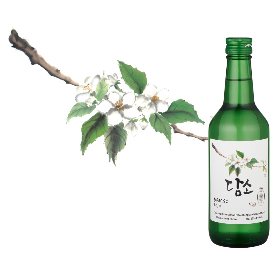 Soju Trái Cây Damso Hàn Quốc Vị Truyền Thống 360ml