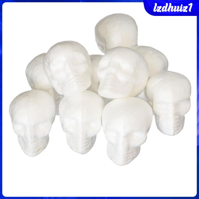 Bộ 10 Đầu Lâu Bằng Xốp Polystyrene Styrofoam Chuyên Dụng Cho Hóa Trang Halloween