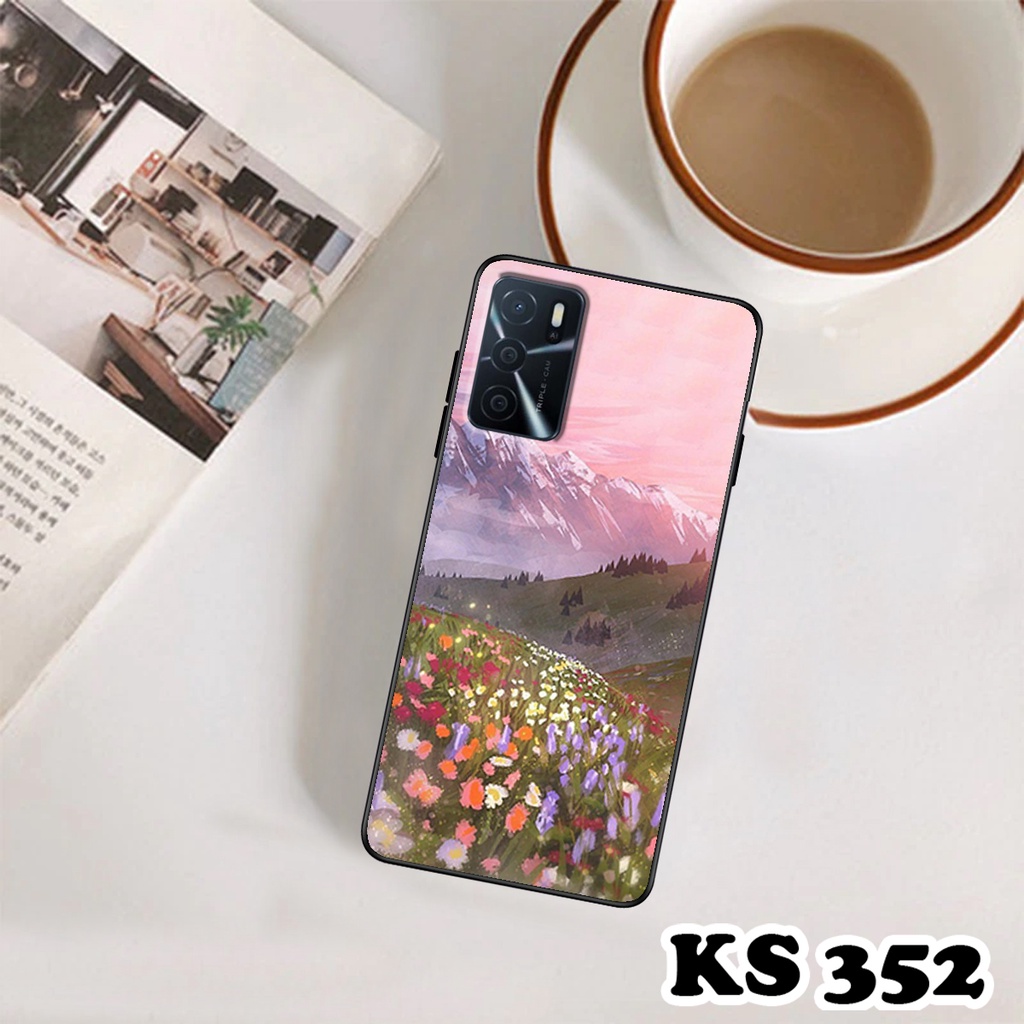 Ốp lưng Oppo A16 - Oppo A16k - Oppo A16s - Opp A16e - Ốp in hình Cánh đồng hoa - Chất liệu TPU siêu bền