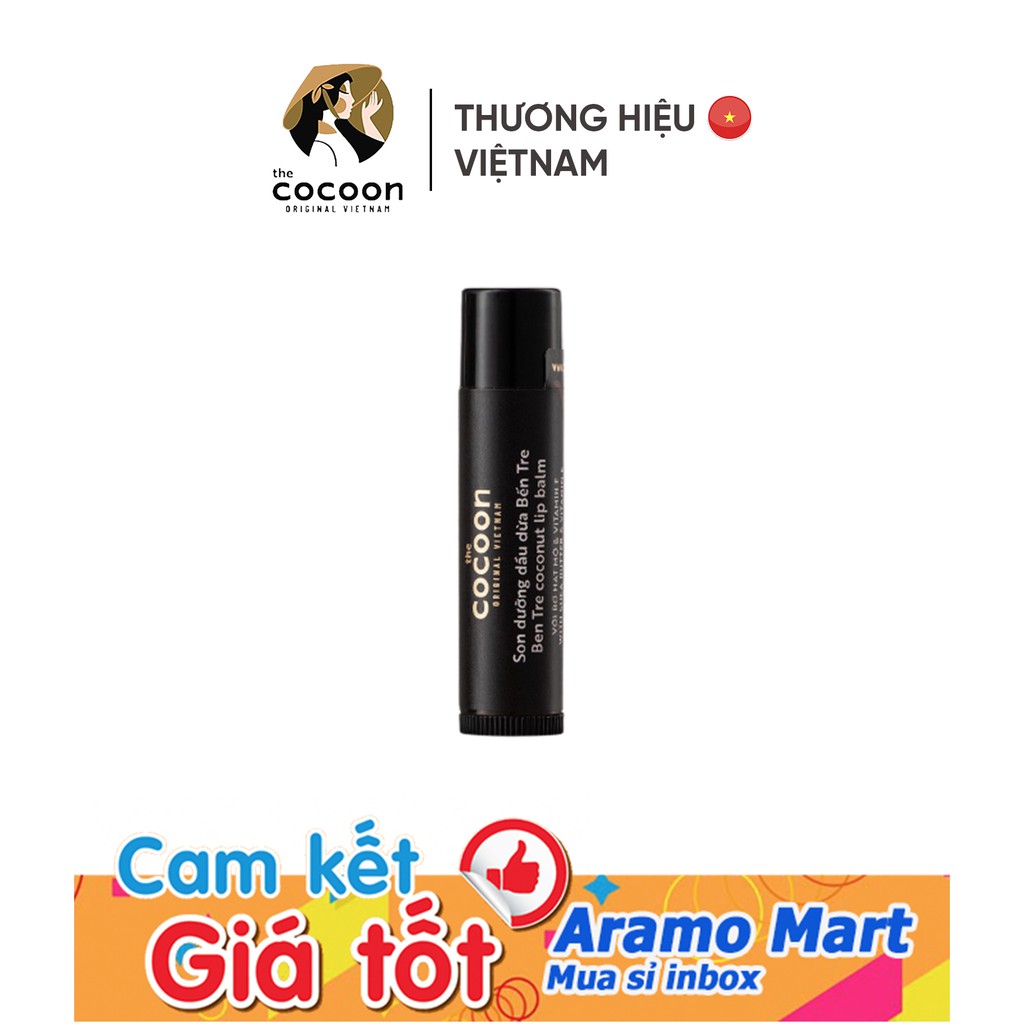 [FREESHIP] Son dưỡng môi dầu dừa bến tre cocoon 5g/thỏi ＊AramoMart＊