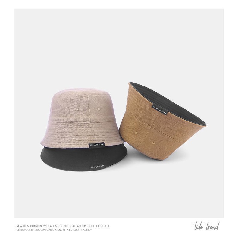 Nón Bucket Có Thể Lộn Ngược Phong Cách Hàn Quốc Cho Nam