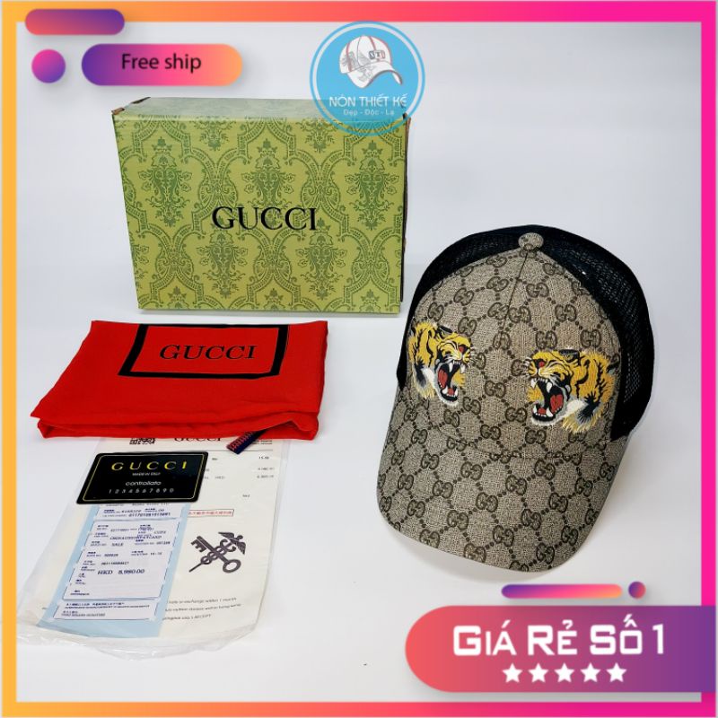 Nón kết gc lưới Mũ lưỡi trai GC (Khuyến Mãi) thú song hổ  full box hộp cực đẹp