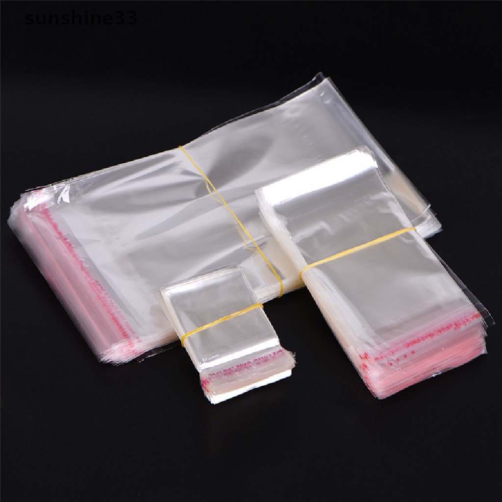 Set 200 túi nhựa trong suốt đựng trang sức kẹo