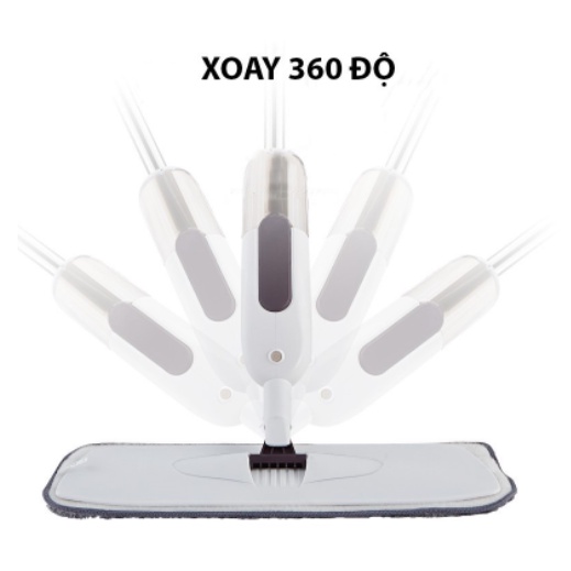 Cây lau nhà, lau sàn có bình xịt phun sương dung dịch sát khuẩn thông minh siêu nhỏ gọn