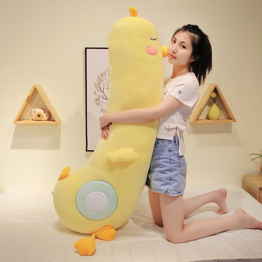 Gối ôm gấu bông gà vàng dài thú nhồi bồng siêu dễ thương chất liệu mềm mịn BUMBEARSHOP
