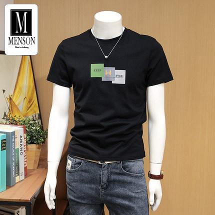 [Hàng Cao Cấp] Áo Thun Nam, Áo Phông Nam Cổ Tròn Cao Cấp Vải Cotton Co Giãn 4 Chiều Chất Mát Mùa Hè - MENSON M1131 | BigBuy360 - bigbuy360.vn