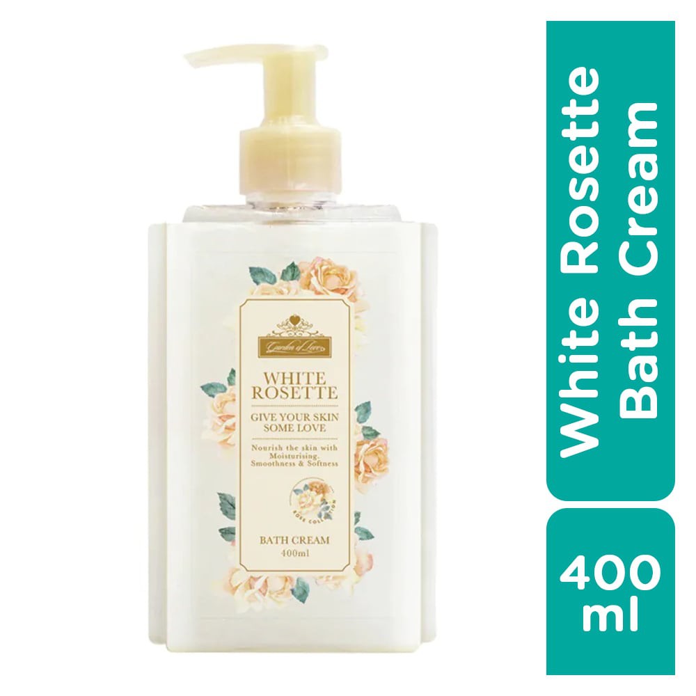 Kem Tắm Garden Of Love White Rosette Bath Cream Cấp Ẩm Sâu Cho Làn Da Từ Hoa Huệ Trắng 400ml