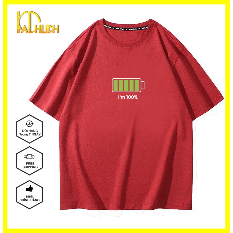 ÁO THUN NAM NỮ UNISEX TAY LỠ FORM RỘNG IN PIN 100