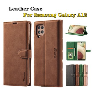 Bao Da Điện Thoại Nắp Gập Từ Tính Tích Hợp Ví Và Giá Đỡ Cho Samsung Galaxy A12 A125F A125M A125U Samsung A 12 Samsunga12