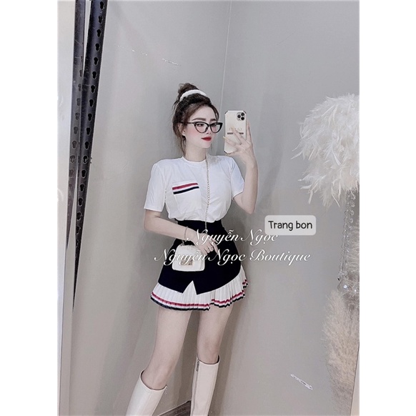 Set áo phông + chân váy