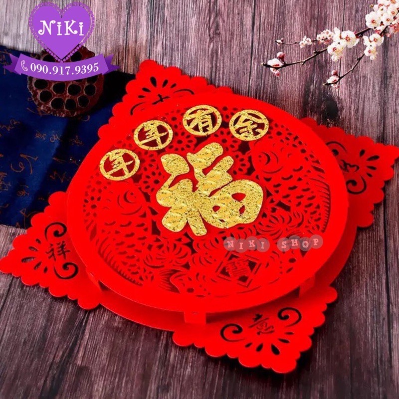 *Chữ Phúc 3D dán tường cho nhịp TẾT năm mới - Tặng keo dán