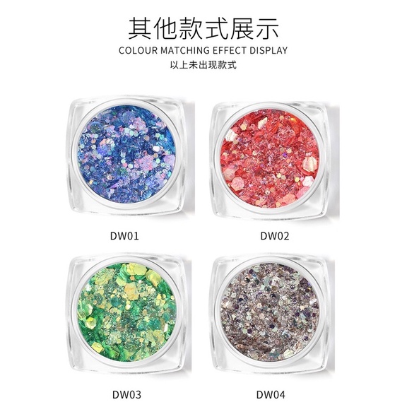 Set nhũ sieu sang trang trí móng 12 màu