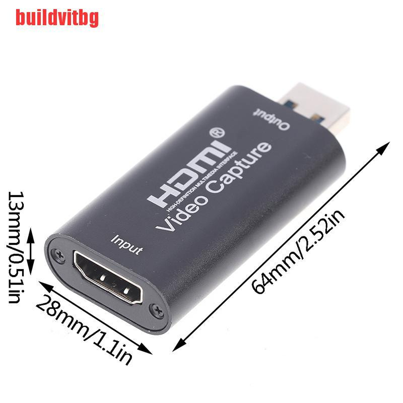 {buildvitbg}HDMI to USB 3.0 Video Capture Card 1080P HD Recorder Game Video Live Stream GVQ