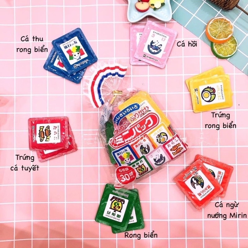 Gia Vị Rắc Cơm Cho Bé Tanaka Nhật Bản 30 Gói Nhỏ