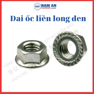 50 con đai ốc liền long đen m10, m12, m16 cấp bền 8.8 mạ trắng, mạ cầu vồng, ê cu liền long đen