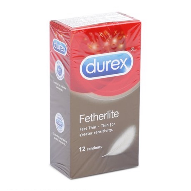 Bao cao su Durex Fetherlite (12 cái/hộp)+cách phân biệt bcs thật giả