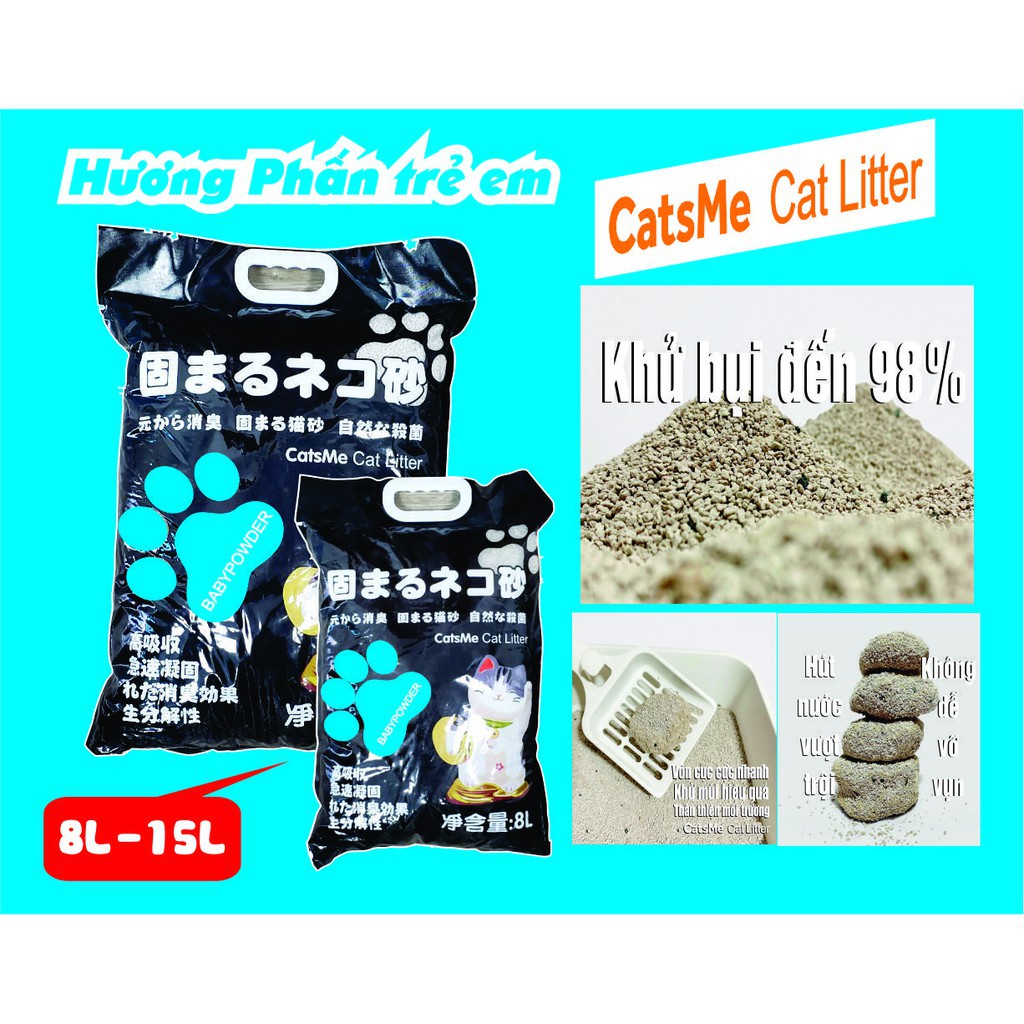 Cát Nhật Litter 8L cho mèo - cát cho mèo - cát vệ sinh cho mèo vón cục