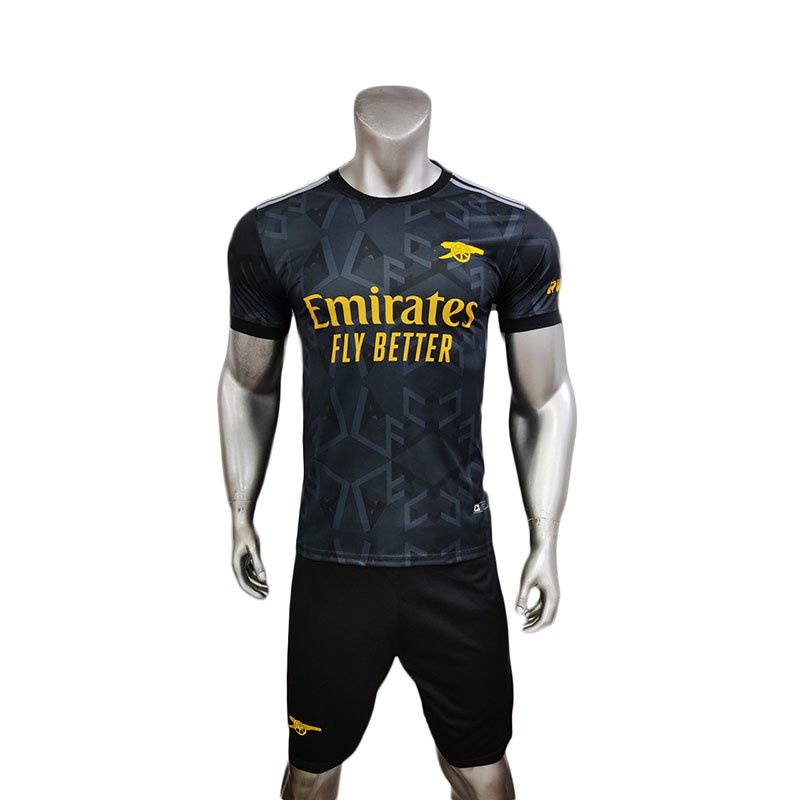 Quần áo đá banh ARSENAL màu đen 22-23 CÓ IN tên số