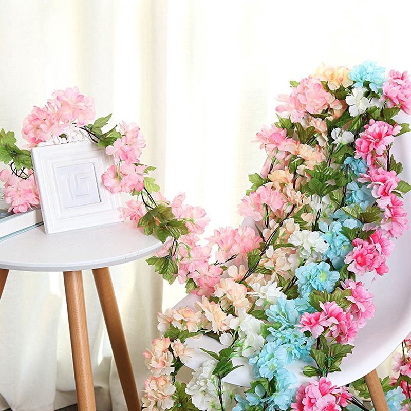 Dây Hoa Hồng Giả Bằng Nhựa Dùng Trang Trí